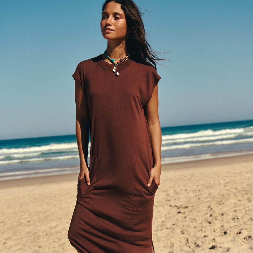 Free People Beach All Day Long Maxi Tee dress